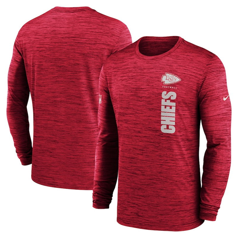 Men's Kansas City Chiefs Red 2024 Sideline Team Velocity Performance Long Sleeve T-Shirt